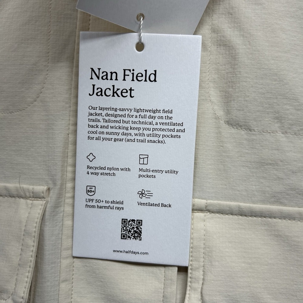 Halfdays Womens Size L Beige Nan Field Full Zip Long Sleeve Jacket - Picture 4 of 7